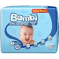 Sanita Bambi Baby Diapers Regular Pack Size 4, Large, 8-16 Kg, 13